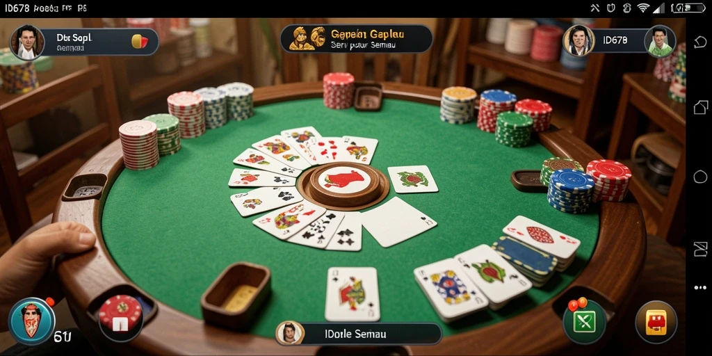 Tampilan gameplay seru dalam permainan Gaple ID678.