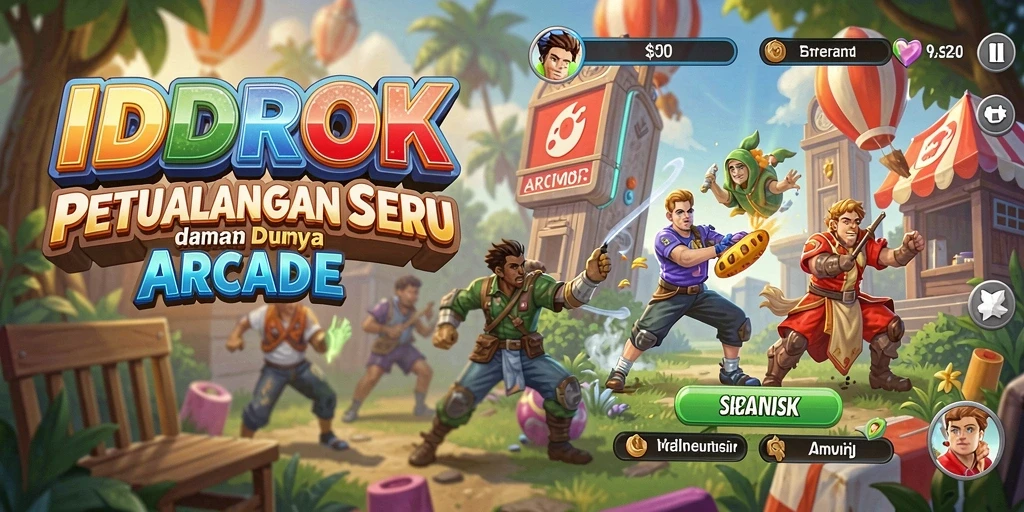 Tampilan gameplay utama IDROK yang menampilkan tantangan Arcade yang mendebarkan.