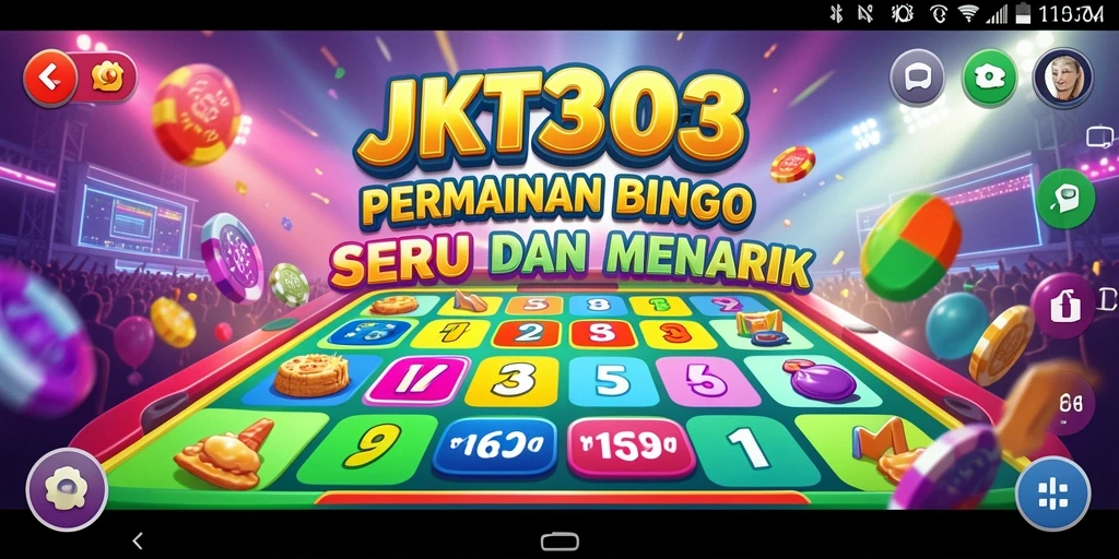 Tampilan gameplay seru dalam aplikasi Bingo JKT303.