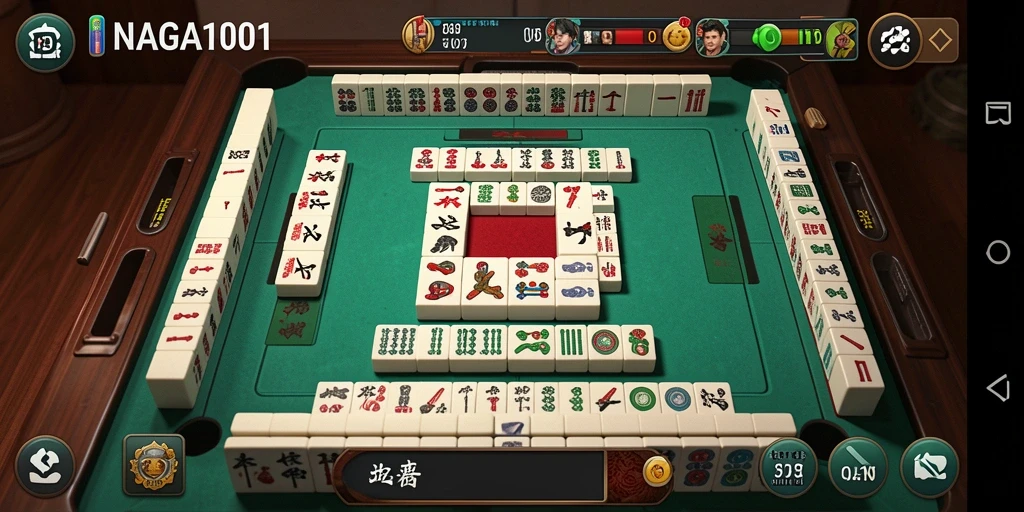 Tampilan menarik dari gameplay Mahjong di NAGA1001.