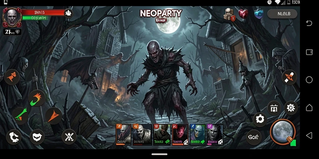 Gameplay NEOPARTY yang dramatis dan mencekam.