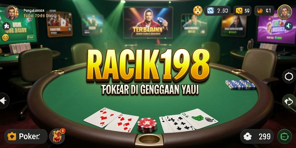 Screenshot menampilkan pengalaman nyata bermain Poker di RACIK198.