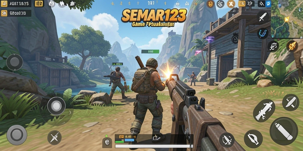 Tampilan grafis menarik dari gameplay <strong>SEMAR123</strong> dalam aksi TPS.