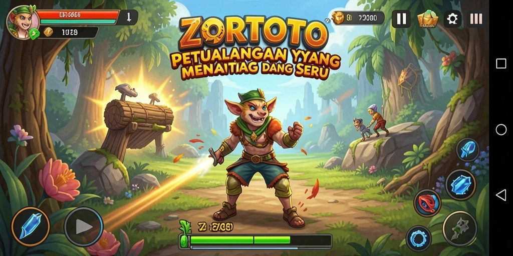 Tampilan gameplay seru dalam ZORTOTO, penuh petualangan.